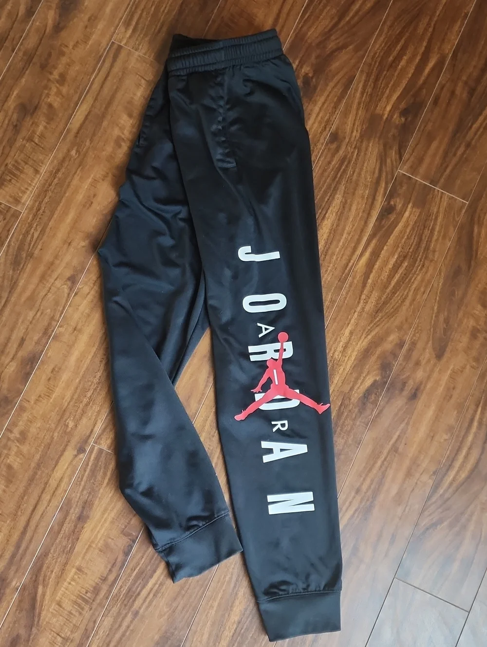 Nike Black Joggers with Red Jumpman and White Lettering